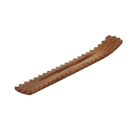 Scalloped Wooden Incense Holder